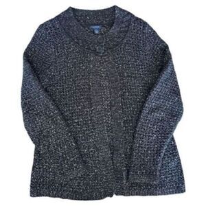 NWOT - Westbound Ladies Black Long Sleeve Cardigan Sweater - Size Large